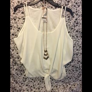 Body Central Tie Front Blouse